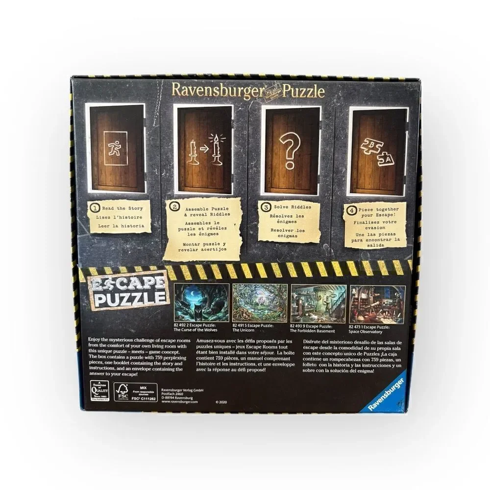 Escape Jigsaw Puzzle -The Forbidden Basement - 759 Ravensburger Puzzle.